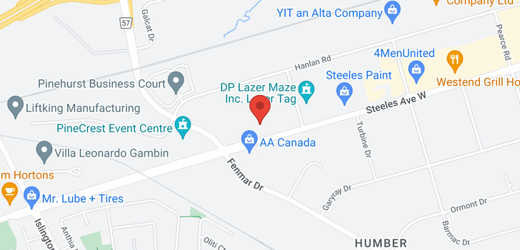 map of 4342 STEELES AVE W